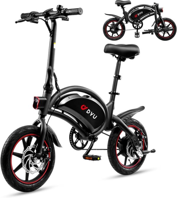 DYU D3F 14 Inch Mini Folding Electric Bike, Vélo électrique pliant