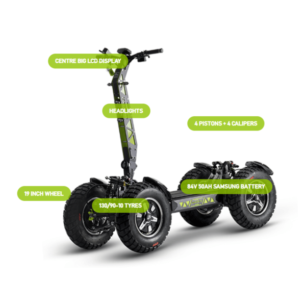 Langfeite GT4S – Trottinette Électrique Tout-Terrain 4×3000W – Image 5