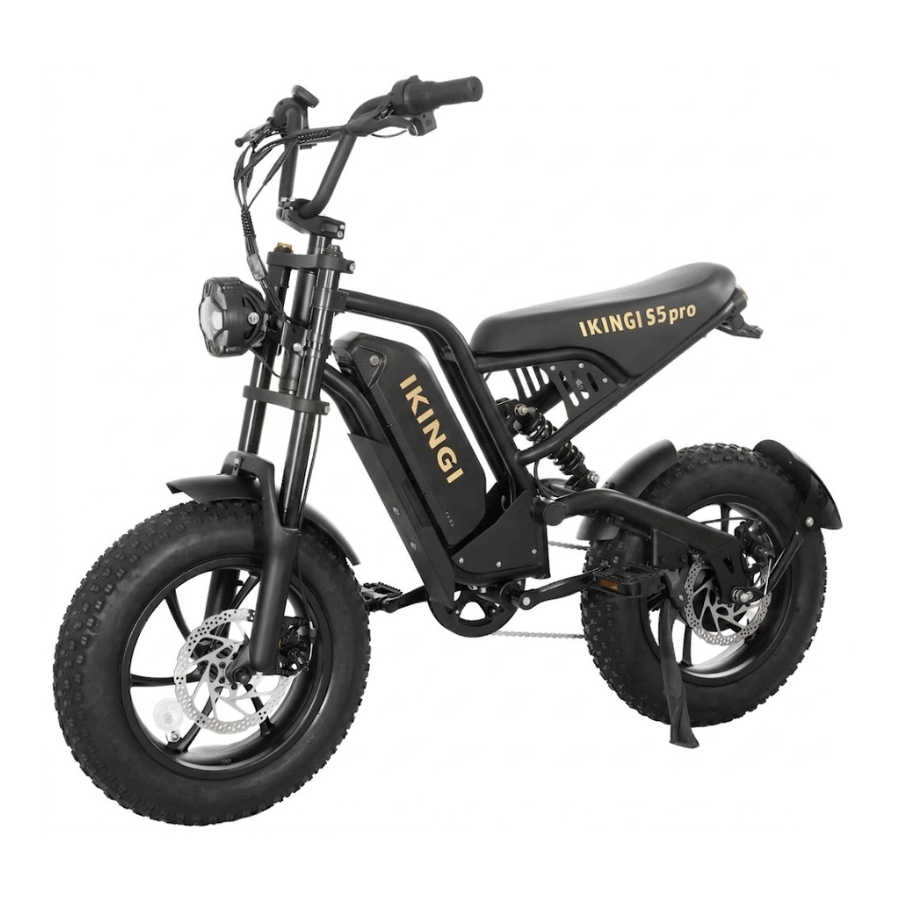 IKINGI S5 PRO Vélo Électrique 500W, 45 km/h, Batterie Lithium 48V 13Ah, Fat Tires 16x4