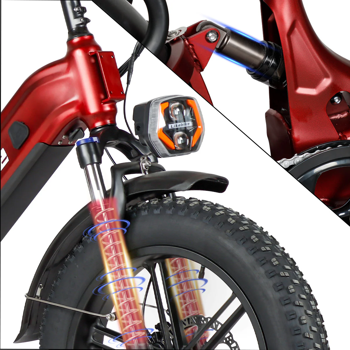 LIKEBIKE RAIL 5 – Vélo Électrique Fat Bike 960W – Image 6