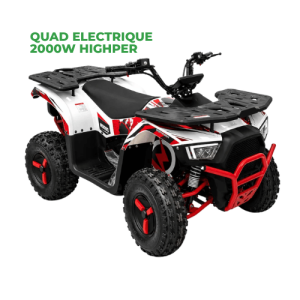 Quad Électrique HIGHPER 2000W | Vitesse 42 km/h, Batterie 60V 20Ah, Transmission par Arbre
