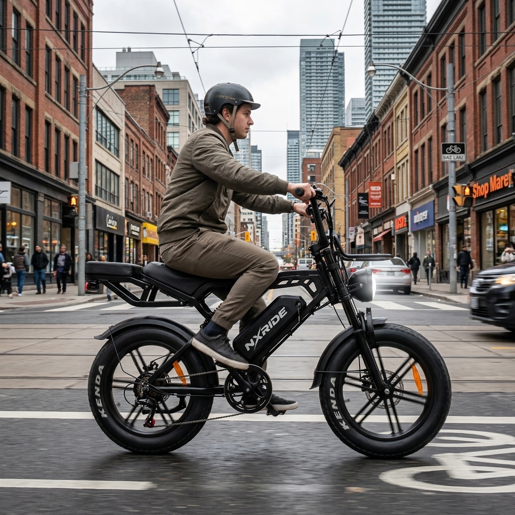 NXRIDE V20 PRO | Vélo Électrique Moteur 1000W, Batterie 48V 18Ah, Roues 20 Pouces, Cadre en Acier Non Pliable