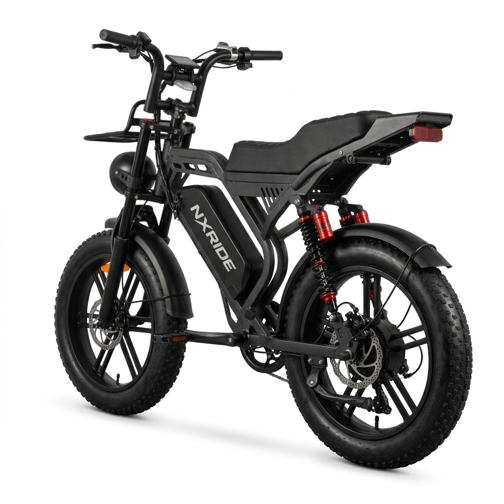 NXRIDE S20 PRO Vélo Électrique Moteur 1000W, Batterie 48V 18Ah, Roues Fat Tire 20 Pouces, Cadre en Acier – Image 3