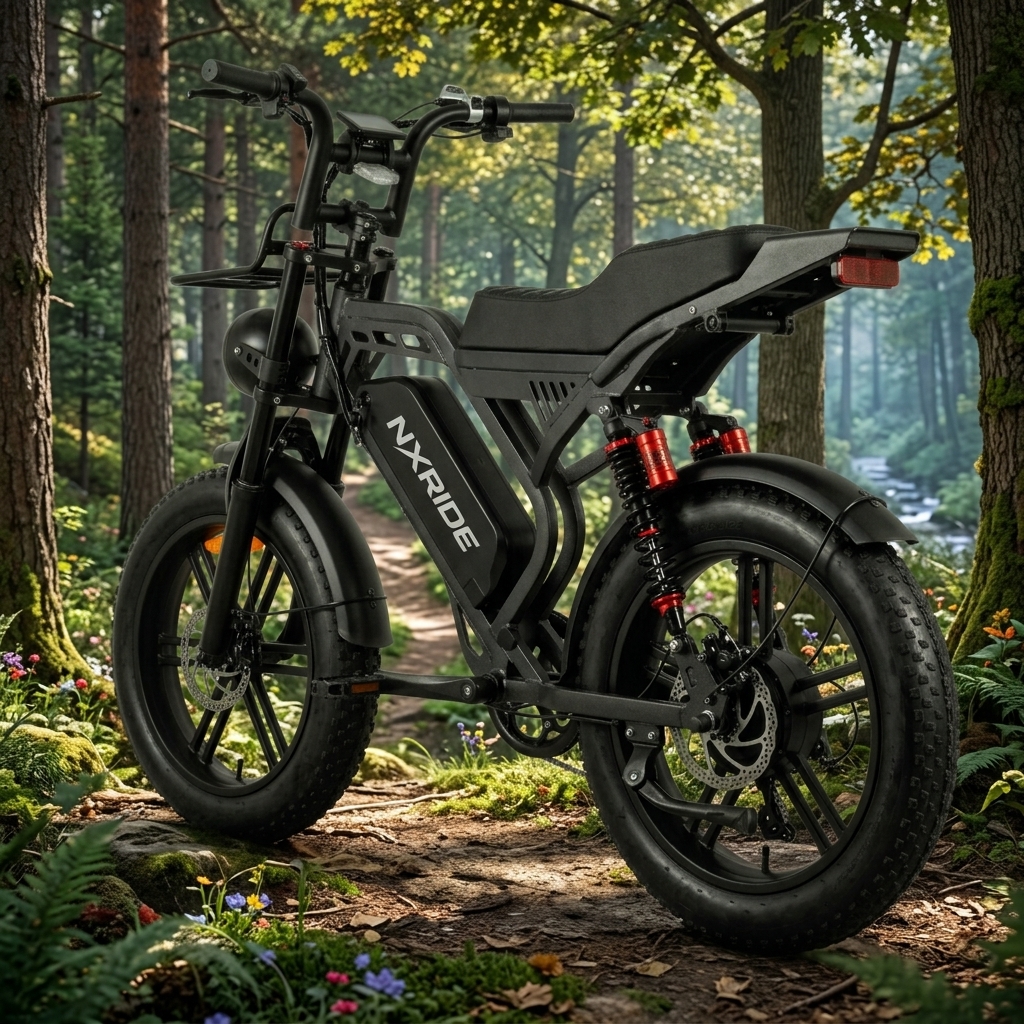 NXRIDE S20 PRO Vélo Électrique Moteur 1000W, Batterie 48V 18Ah, Roues Fat Tire 20 Pouces, Cadre en Acier – Image 2